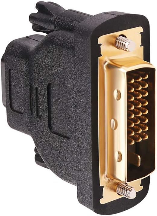 DTECH 4K 1080P DVI to HDMI Adapter DVI Male to HDMI Female Bi-Directional DVI-D Port Converter Gold Plated Connector