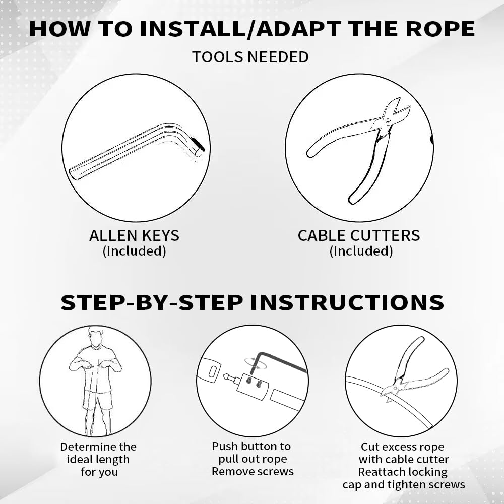 HEREROPE Weighted Jump Rope for Men Women Interchangeable 1/6lb 1/4lb 1/2lb Heavy Jump Rope- Adjustable Length, Tangle Free, Smooth Ball Bearing, Anti-slip Grip, Skipping Rope for Weight Loss