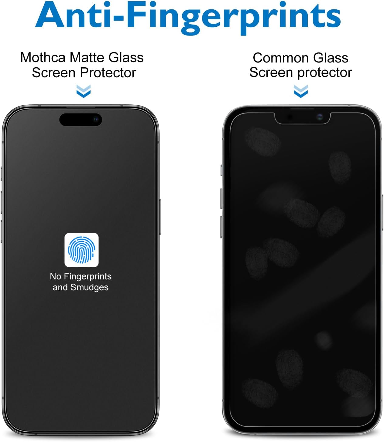 16 15 (6.7 inch) Mothca Matte Glass Screen Protector for iPhone Plus/iPhone Plus Anti-Glare & Anti-Fingerprint Tempered