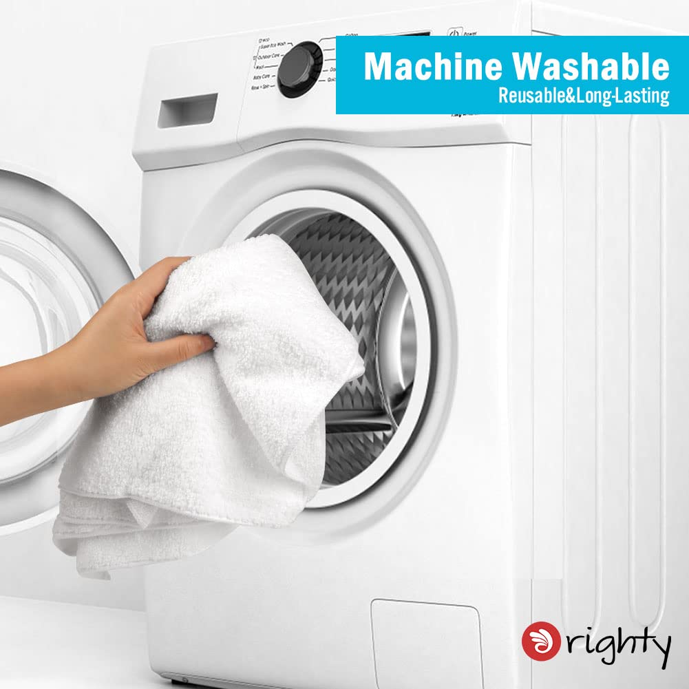 Orighty 6-Pack White Hand Towels - Quick Drying & Absorbent Microfiber Gym Towels 16x28 inches - Lightweight & Thin White Yoga Towel - Multi-Purpose Camping Towel for SPA, Hotel & Bathroom