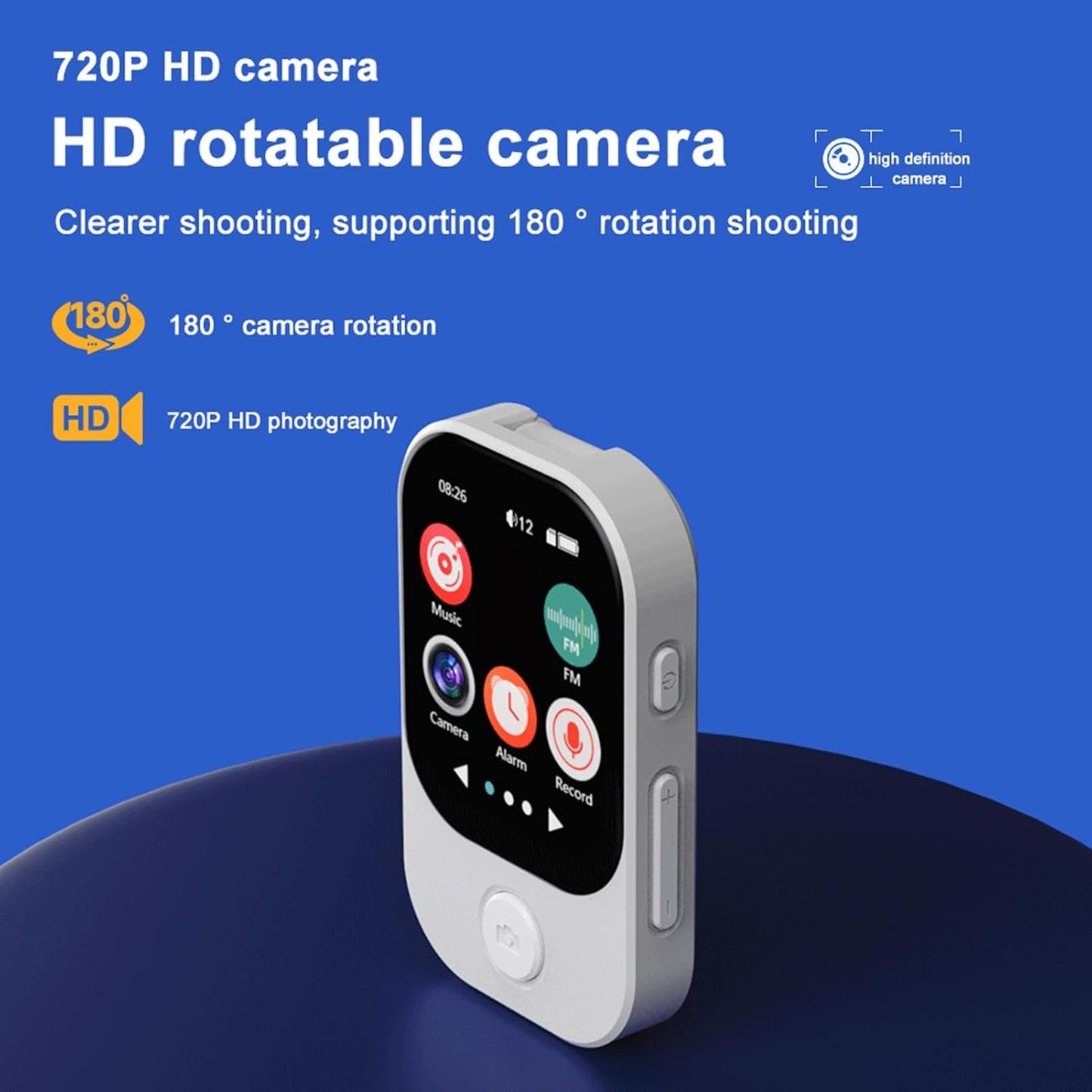 Bewinner Mp3 2.01 Inch 720p (8G Player, Touch Screen Video Recording Music Recording for Traveling Small Memory Card)