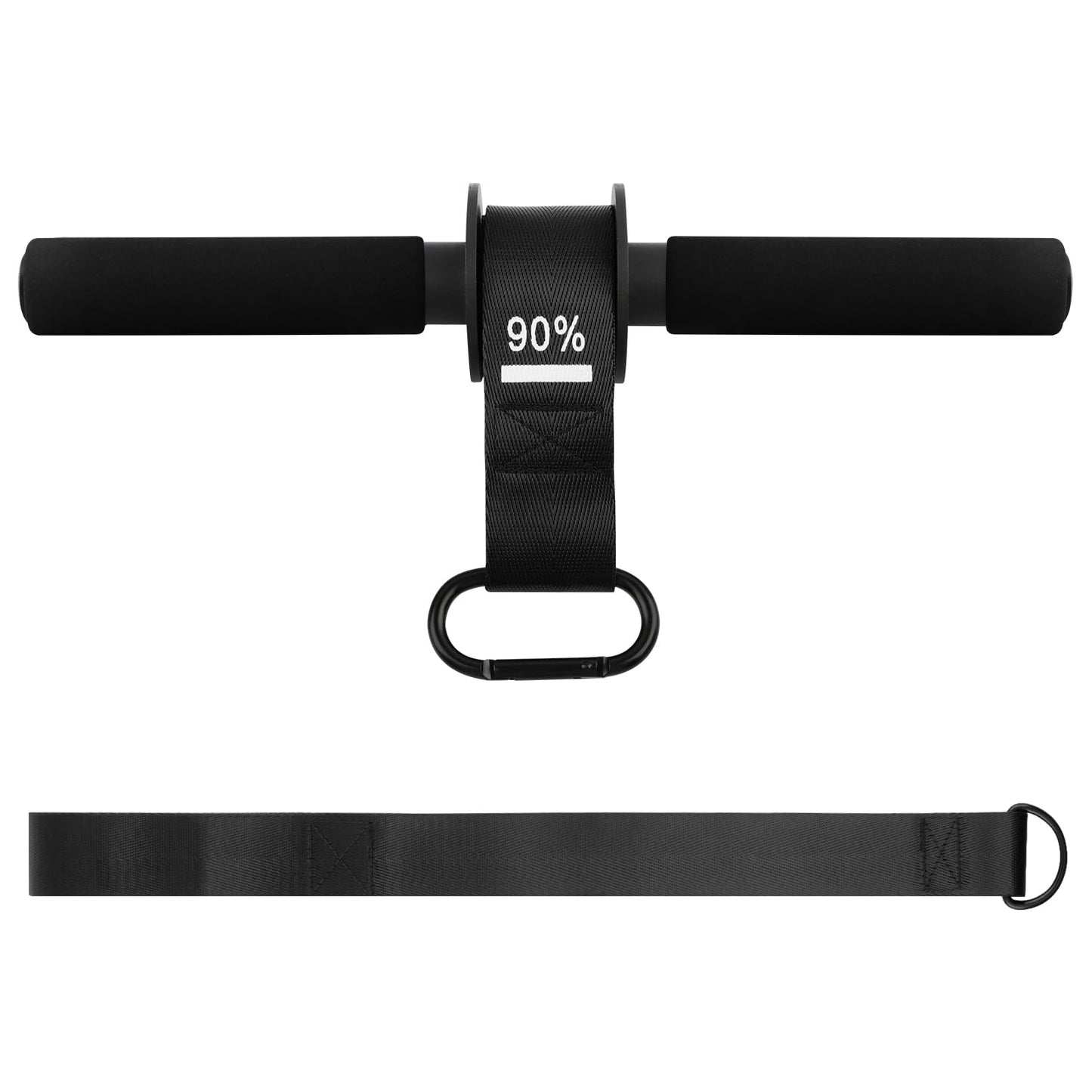 Forearm Strengthener and Wrist Roller with Thick Grip & Adjustable Strap, Ideal for Grip Strength Training, Muscle Building and Rehabilitation(Color:Black)