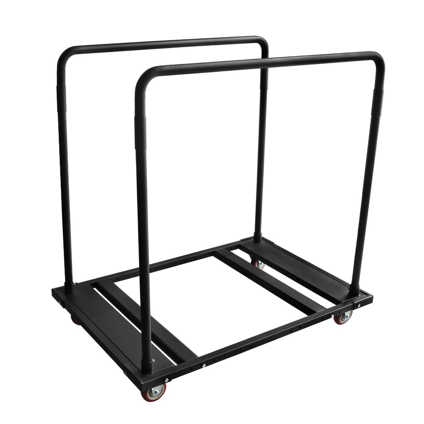 Hasopy Folding Table Cart Rack for 60" Round Tables, Heavy Duty Table Trolley Rolling Casters for Reataurant, Party, Hotel Furniture 10 Table Capacity, Black