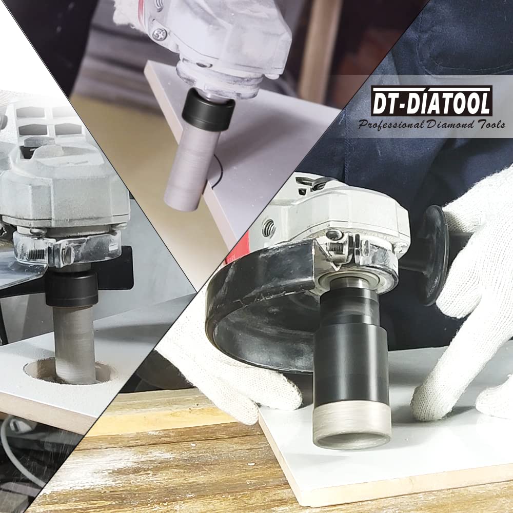 DT-DIATOOL Diamond Core Drill Bits Set 6/6/25/35/51/65/102mm+ Diamond Finegr Bit 25mm for Tile Marble Granite Stone