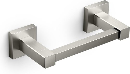 FORIOUS Toilet Paper Holder - Rustproof Stainless Steel Double Post Pivoting Design | Brushed Nickel Finish