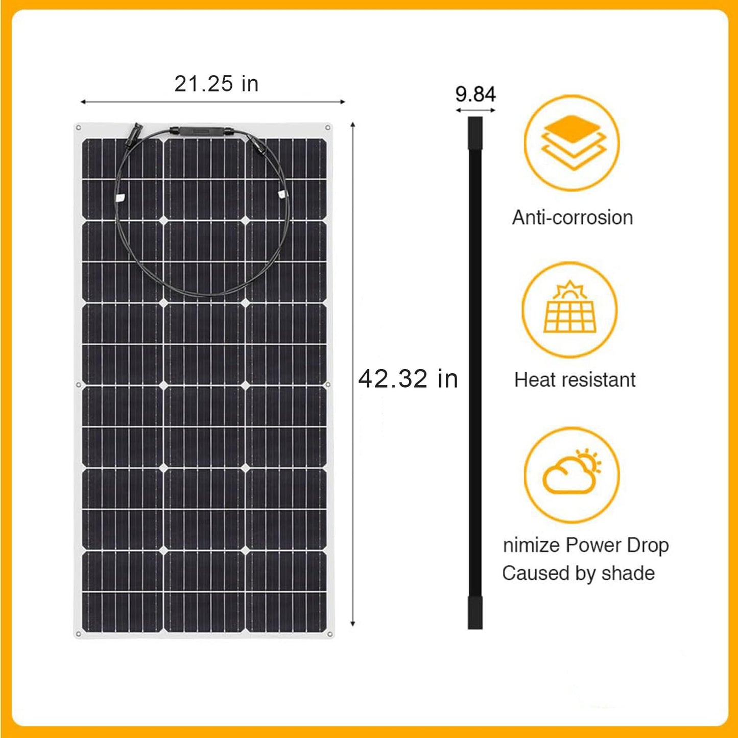 XINPUGUANG Solar Panel 12V 200W System Kit 100W Flexible Solar Panel Monocrystalline Battery Charger with Extension Cable 20A Charge Controller Power for RV Boat Cabin Car Trailer(200W-1)