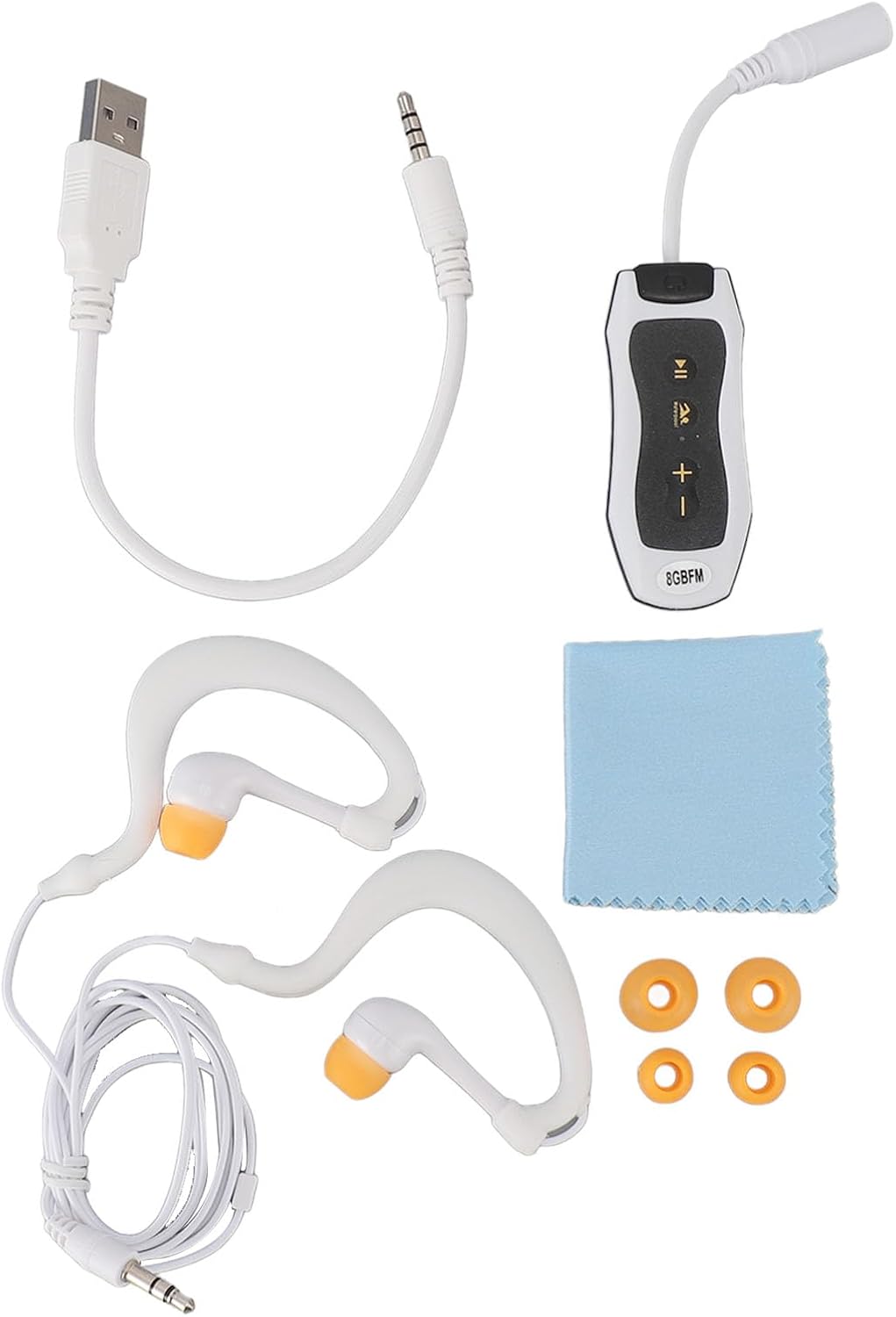 Fabater IPX8 MP3 USB2.0 Swimmer MP3 Swimming (8GB) Water Proof Player, Music Player with Underwater Headphones, Players