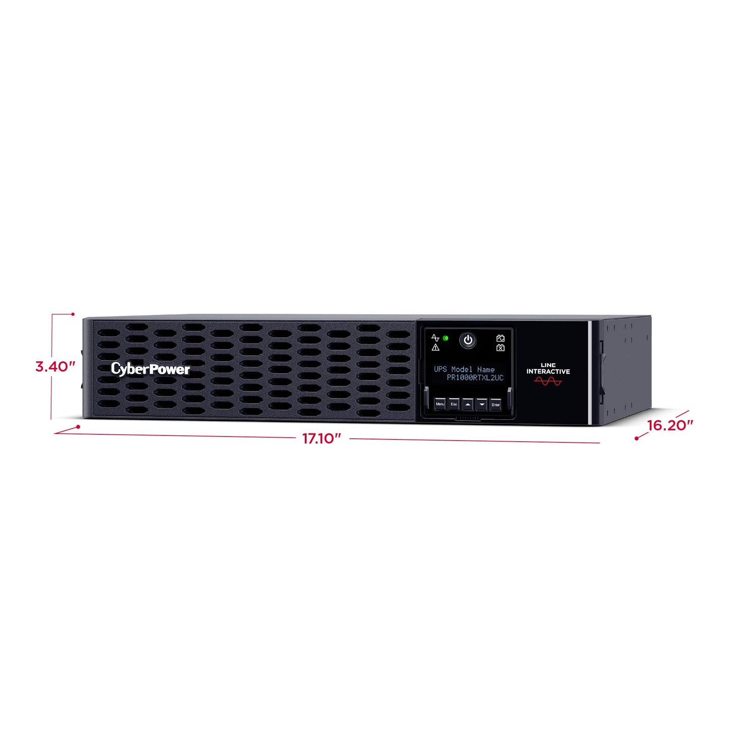 CyberPower PR1000RTXL2UC Smart App Sinewave UPS Battery Backup and Surge Protector, 1000VA/1000W, 8 Outlets, 2U Rack/Tower, AVR, Built-In Cloud Monitoring, EBM Option, UL Certified