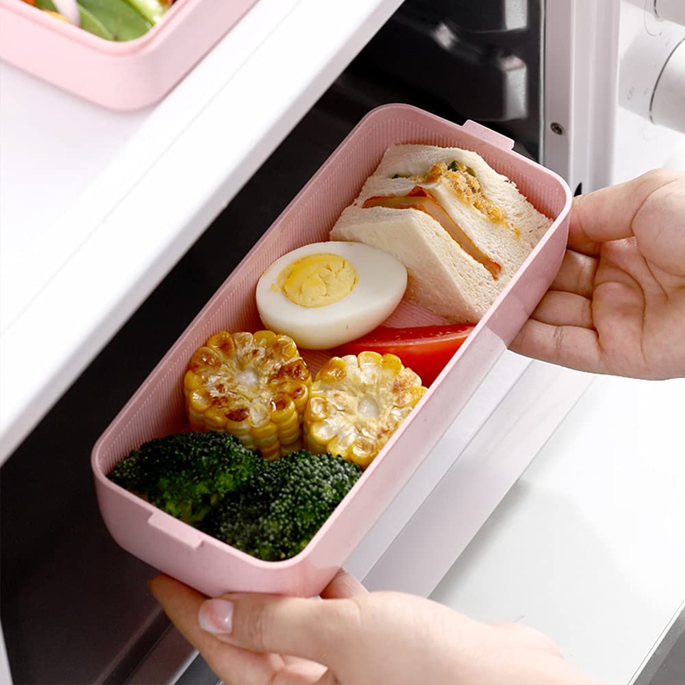 Iteryn Stackable Bento Box Kit, 3-Compartment Japanese Lunch Containers, Wheat Straw, All-in-1 Bento Lunch Box for Adult Meal Prep Snack
