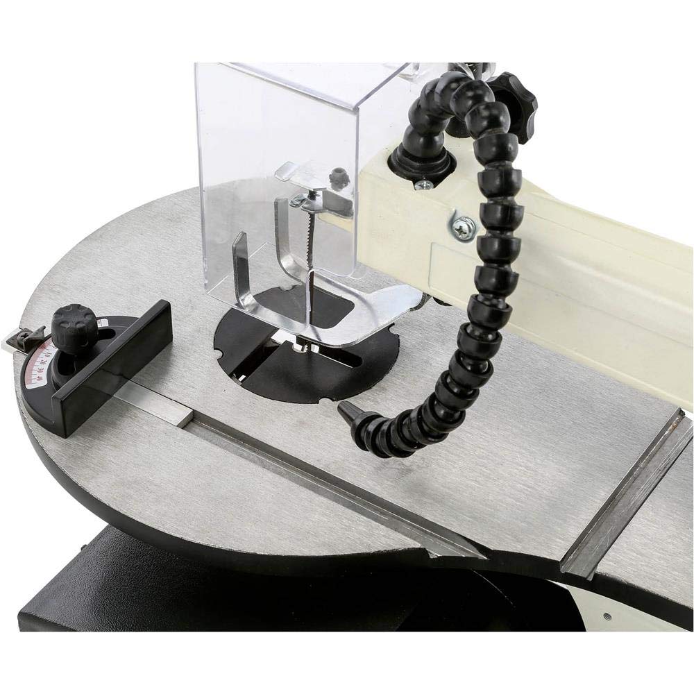 Shop Fox W1872 16" VS Scroll Saw with Foot Switch, LED, Miter Gauge, Rotary Shaft