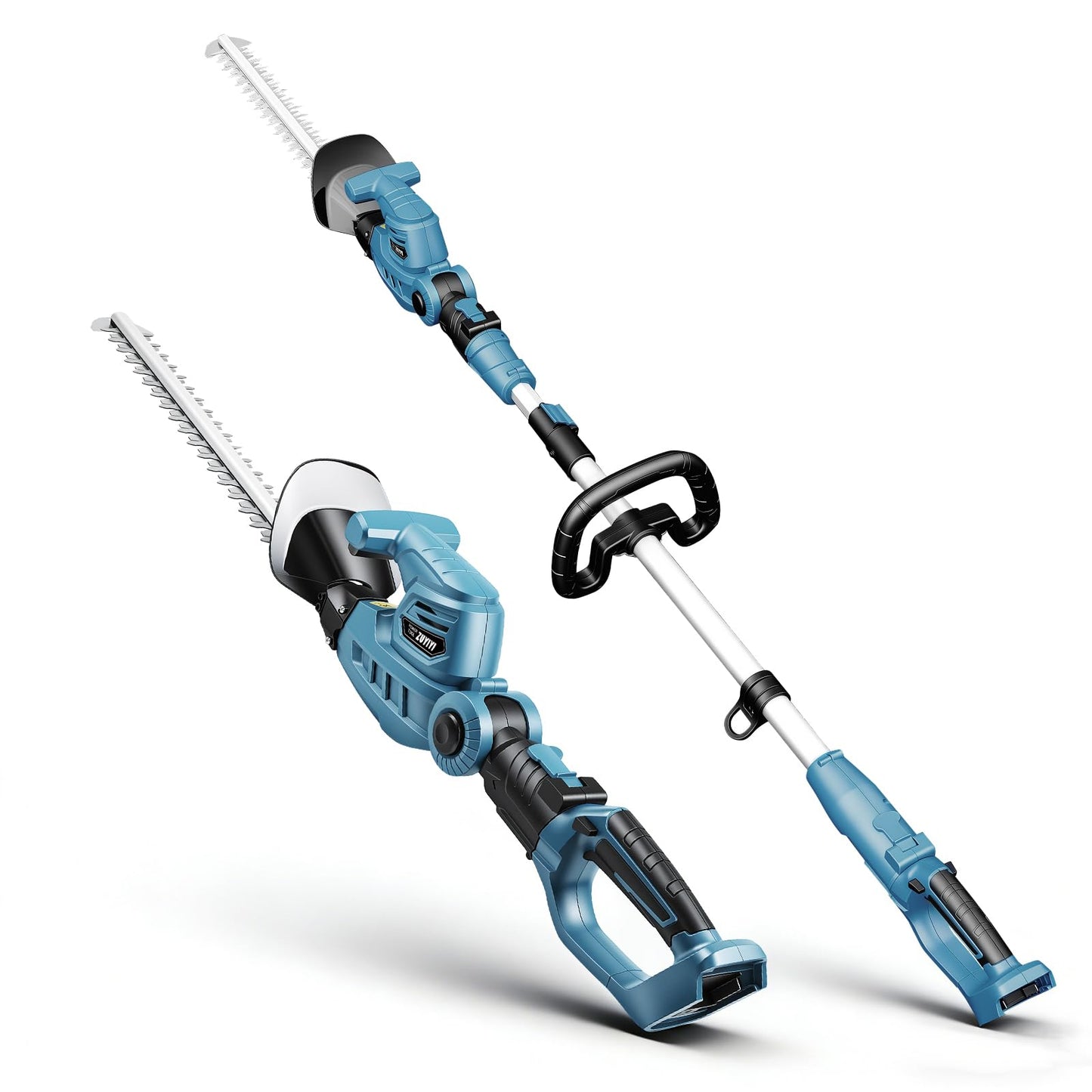 ZUYIYI Pole Hedge Trimmer Cordless for Makita 18V Battery, 2-in-1 Handheld & Long Reach Hedge Trimmer w/ 8.5FT Extension Pole, 20" Dual-Action, 3/4" Cutting Capacity, 150° Adjustable Head (Tool Only)