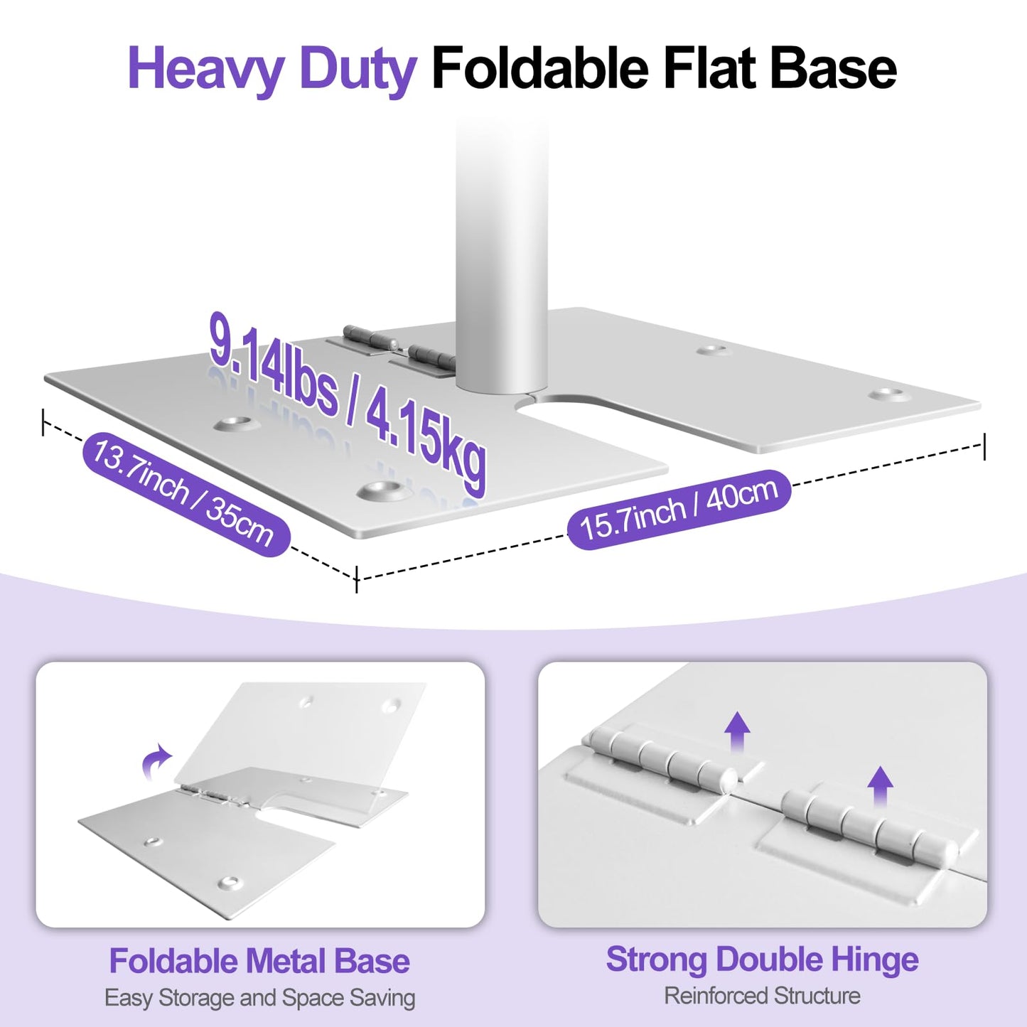 FUDESY 10x20ft Pipe and Drape Backdrop Stand Kit, Heavy Duty Adjustable Backdrop Frame with Flat Base for Photo Studio, Wedding, Party, Event Decoration