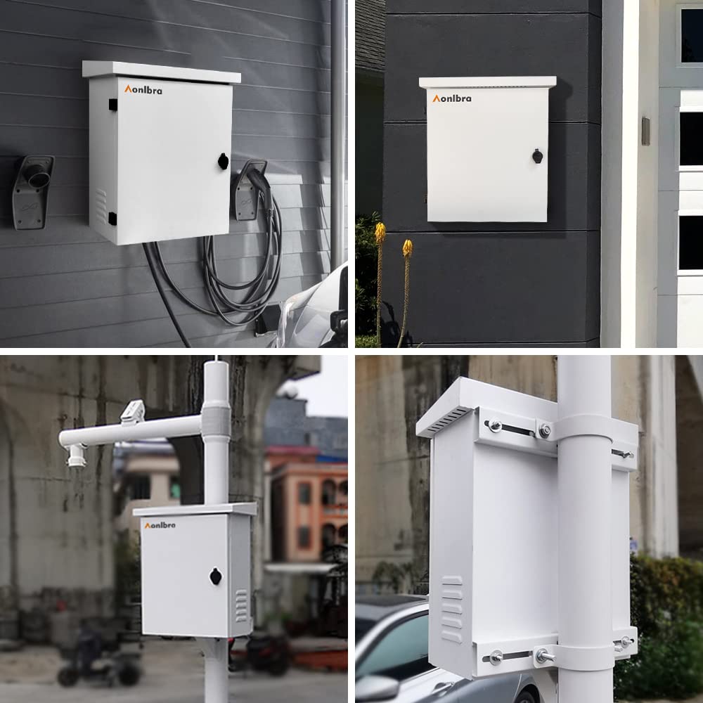 304 Stainless Steel Electrical Box Enclosure 20 x 16 x 8'' IP66 Outdoor Electrical Box Waterproof Electrical Box Suitable for Indoor and Outdoor use, Wall-Mounted/Telephone Pole