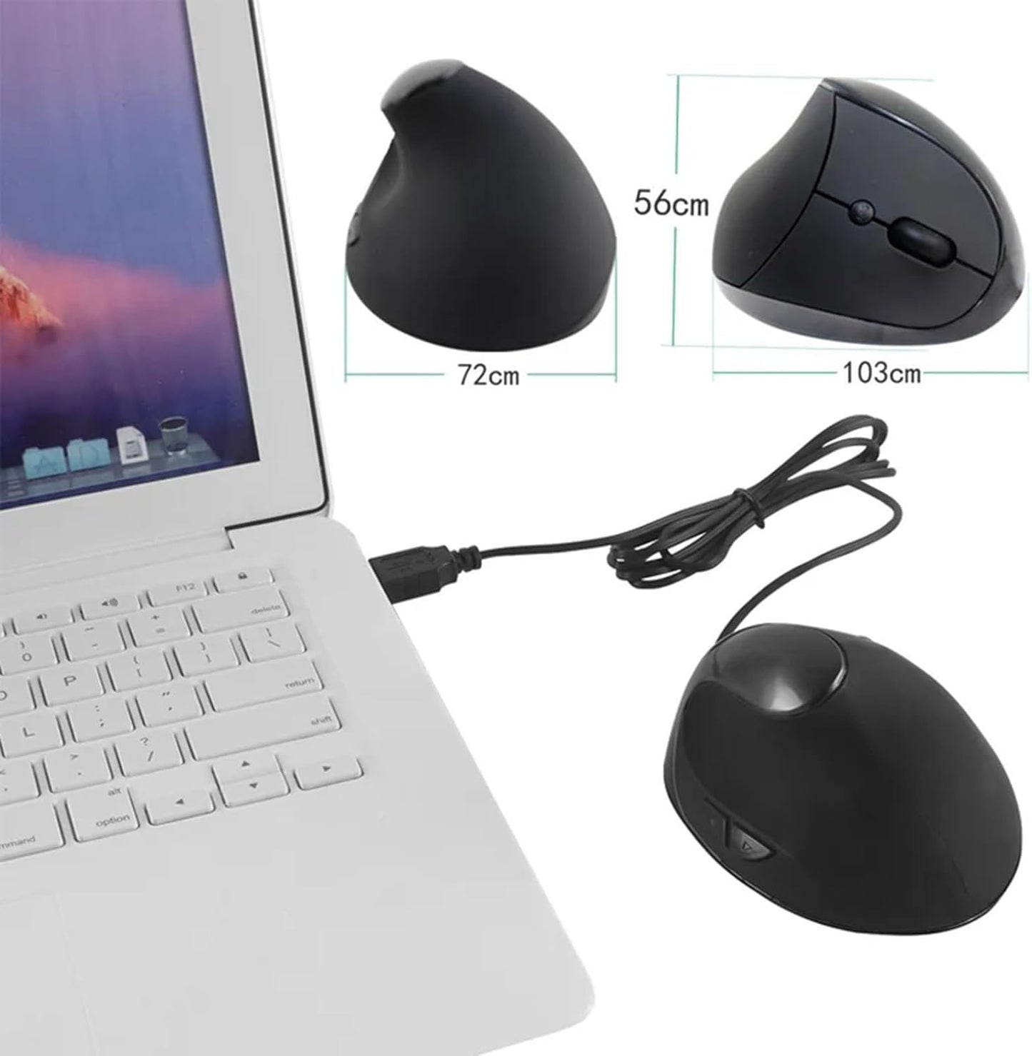 Lovskoo 3 6 Ergonomic Mouse Vertical Mouse Computer Mouse with DPI Modes, Buttons Computer Mice Wired Mouse for Laptop