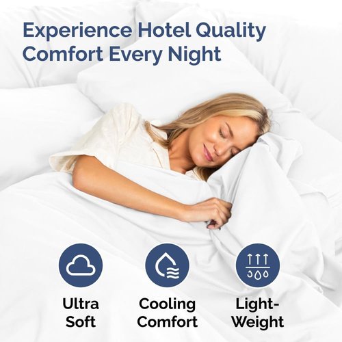 King Pillow Cases by [Brand Name] - Ultra Soft Hotel Quality Covers | Wrinkle-Free, Stain-Resistant - 4 Piece Set in White