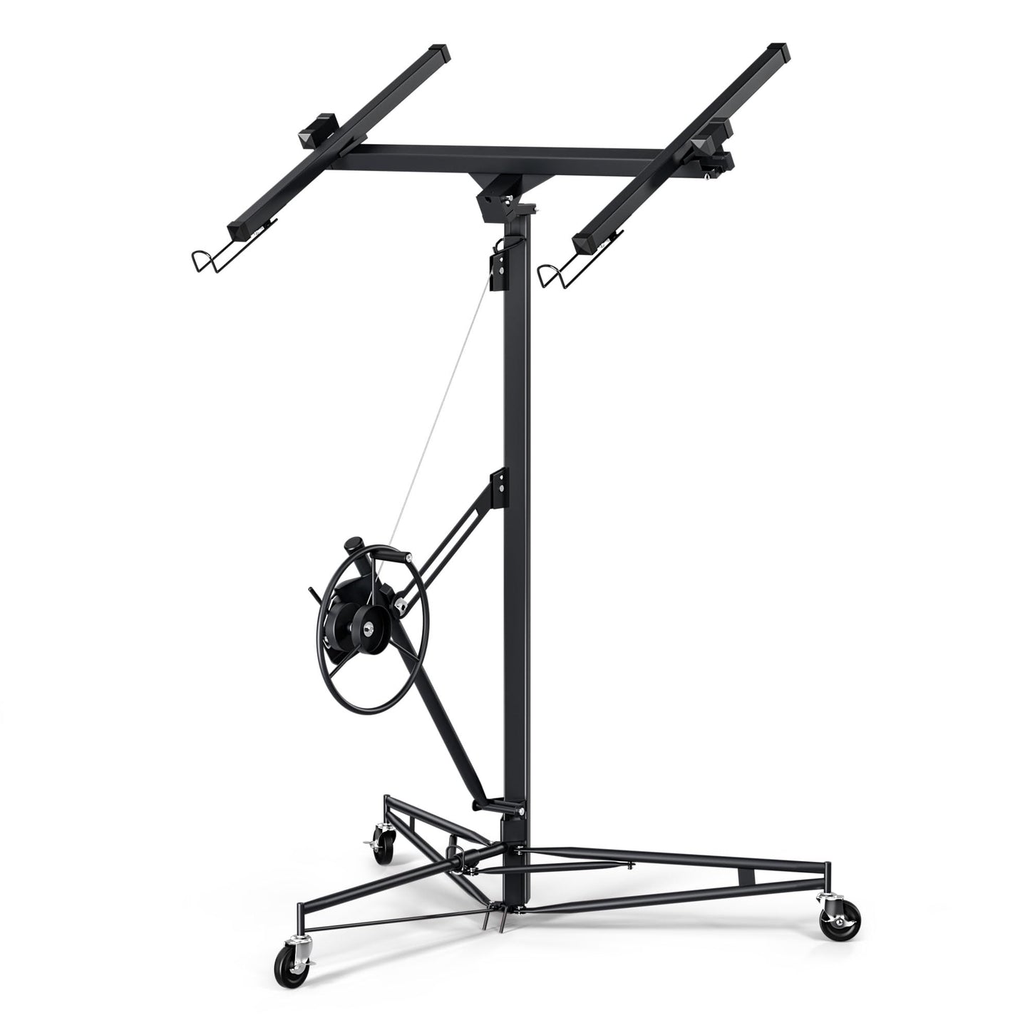 GarveeTech 16 ft Drywall Lift,Drywall Rolling Lifter Panel,150 LBS Heavy Duty Sheetrock Lift Drywall Lifter,Drywall Lift Panel Hoist Jack with 360° Adjustable Telescopic Arm & 3 Lockable Wheels