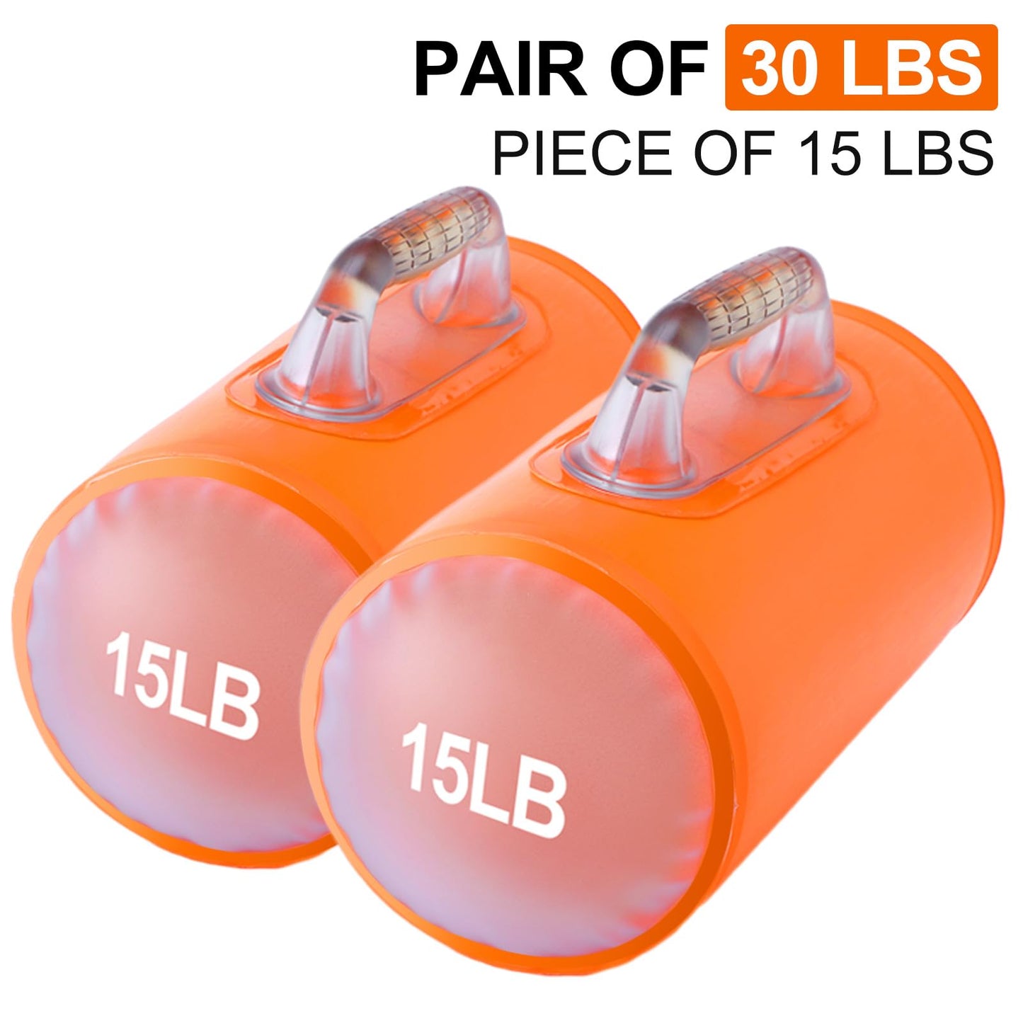 DEIRIS Water Dumbbells, Water Filled Training Dumbbells, Travel Weights Set, Adjustable Weights to 15-30 Lbs/Pair, Portable Gym for Strength Training, Fitness and