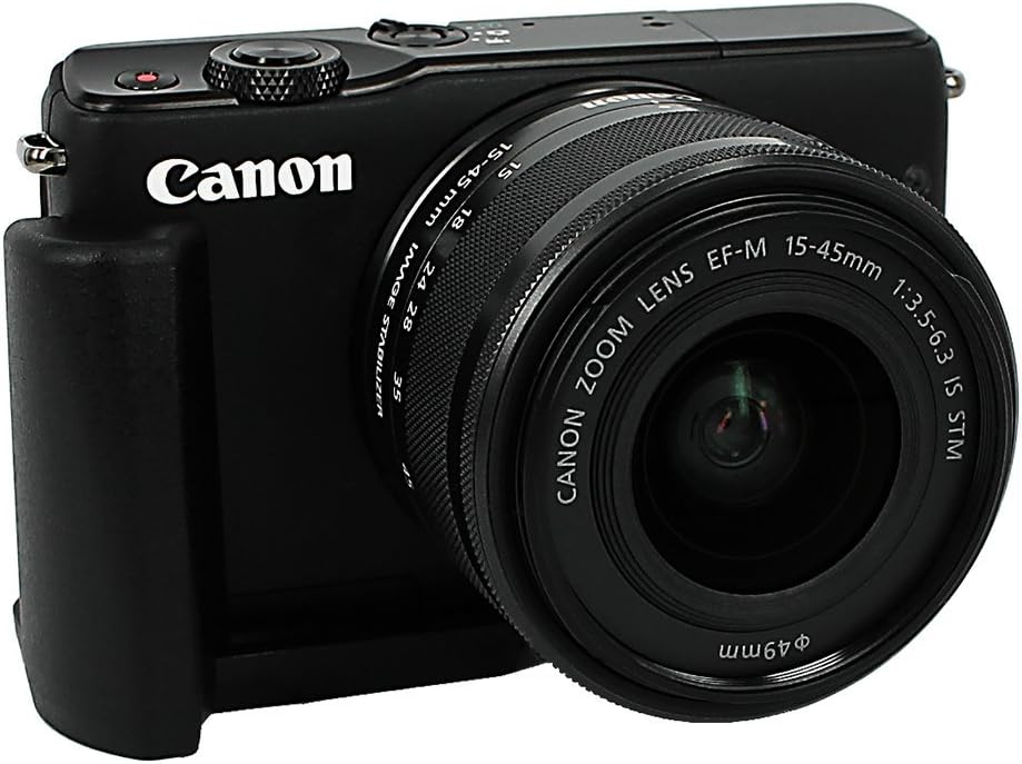 M10 Fotodiox Pro, All Metal Black Camera Hand Grip for Canon EOS Mirrorless Digital Camera with Battery Access