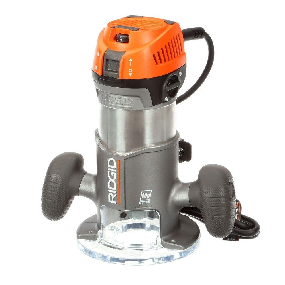 RIDGID 11 AMP 2 HP 1/2 in. Corded Fixed Base Router R22002
