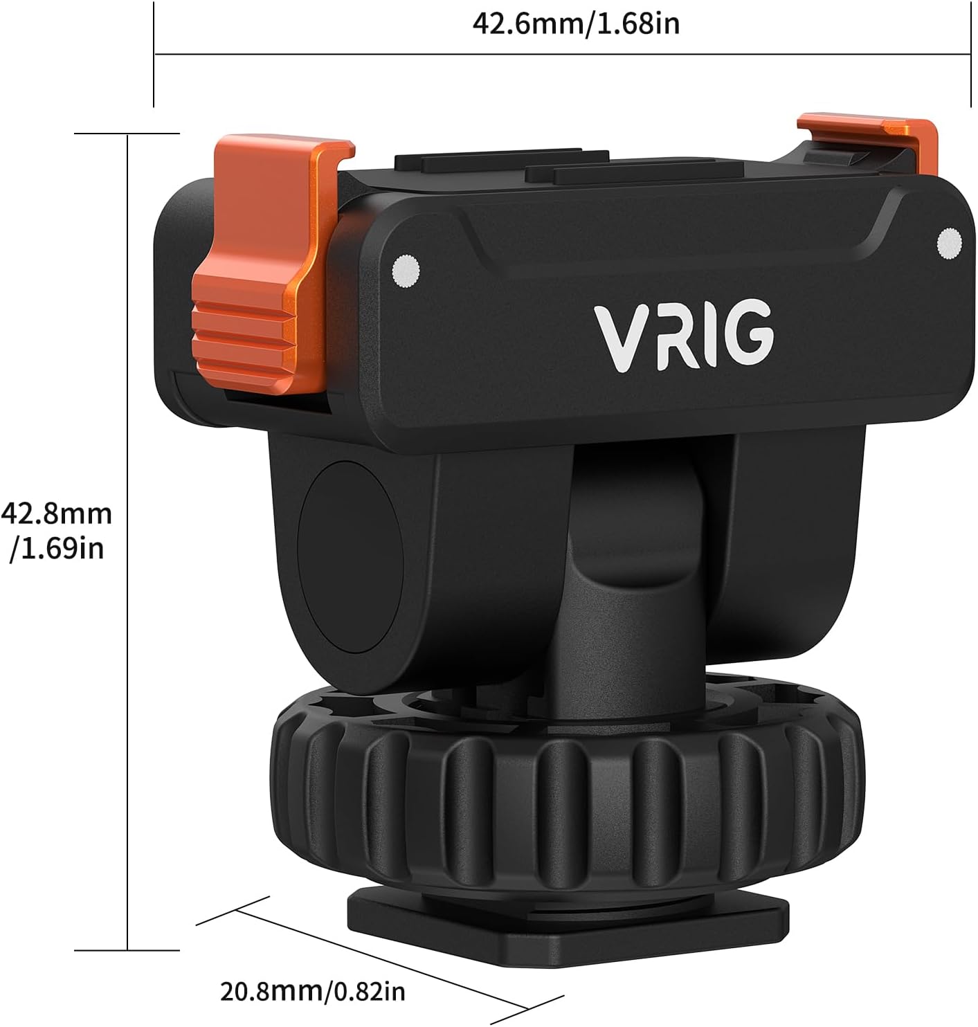 VRIG Express 5Pro, 180 1/4" 360,Action4,Action3 VRIG Cold Shoe Action Camera Magnetic Quick Mount Holder for DJI OSMO