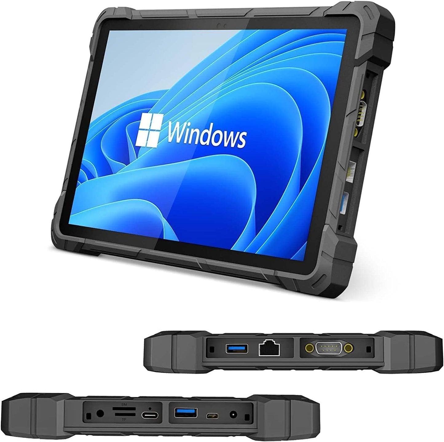 HEIGAOLA 10.1 inch Rugged Windows Tablet, Celeron Quad-Core 8GB RAM 128GB SSD,IP67 Waterproof & Dustproof Tablet PC,1920x1200 FHD, 8000mAh/7.6V, WiFi 5,HDMI, for Industrial Outdoor Field Service