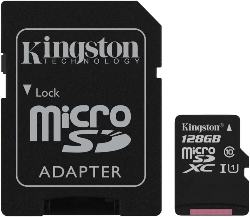 Kingston 128GB 10 80MB/s (SDCS/128GB) Canvas Select microSDHC Class microSD Memory Card UHS-I R Flash Memory Card