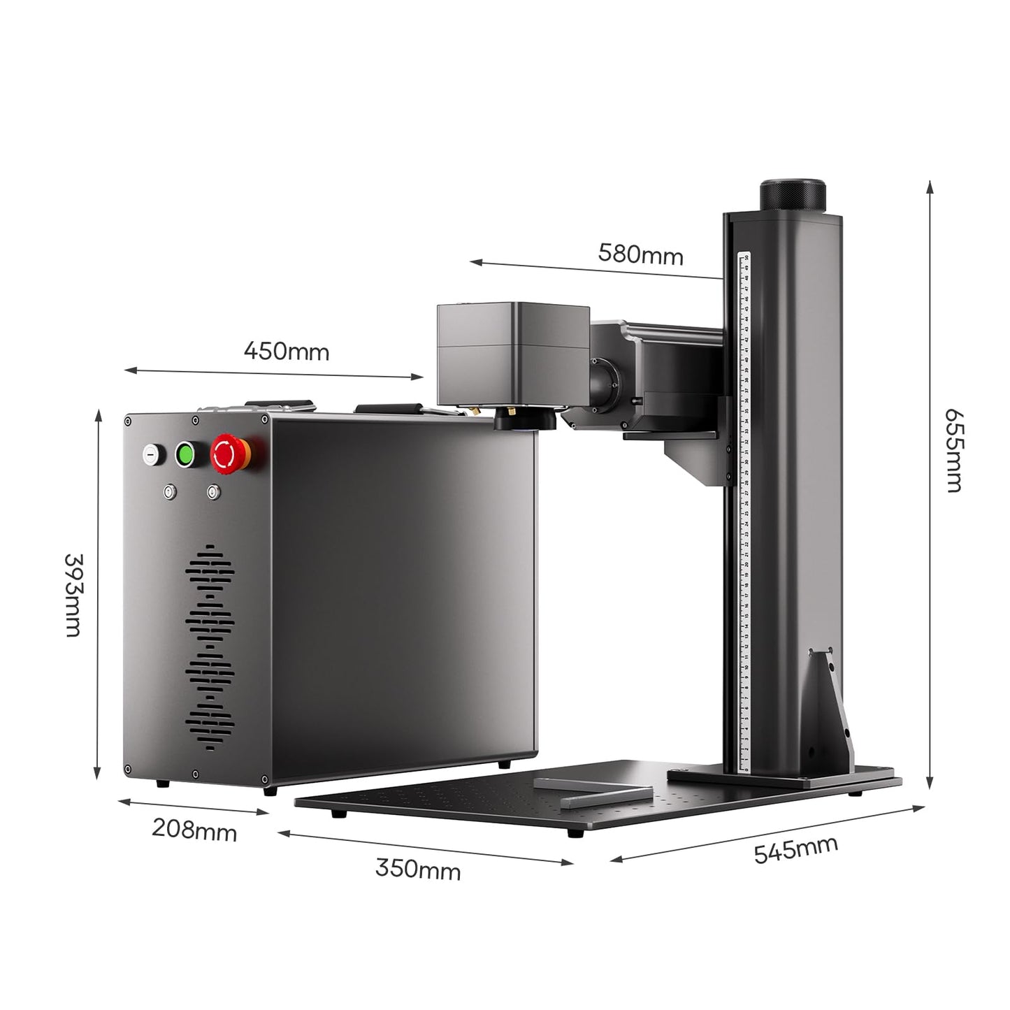 ComMarker Titan1 100W JPT Mopa Fiber Laser Engraving Machine with 2 Optional Lenses, Motorised Elevation, Colour Marking, Lightburn Compatible, Lasers for Metal, Plastic, Jewellery