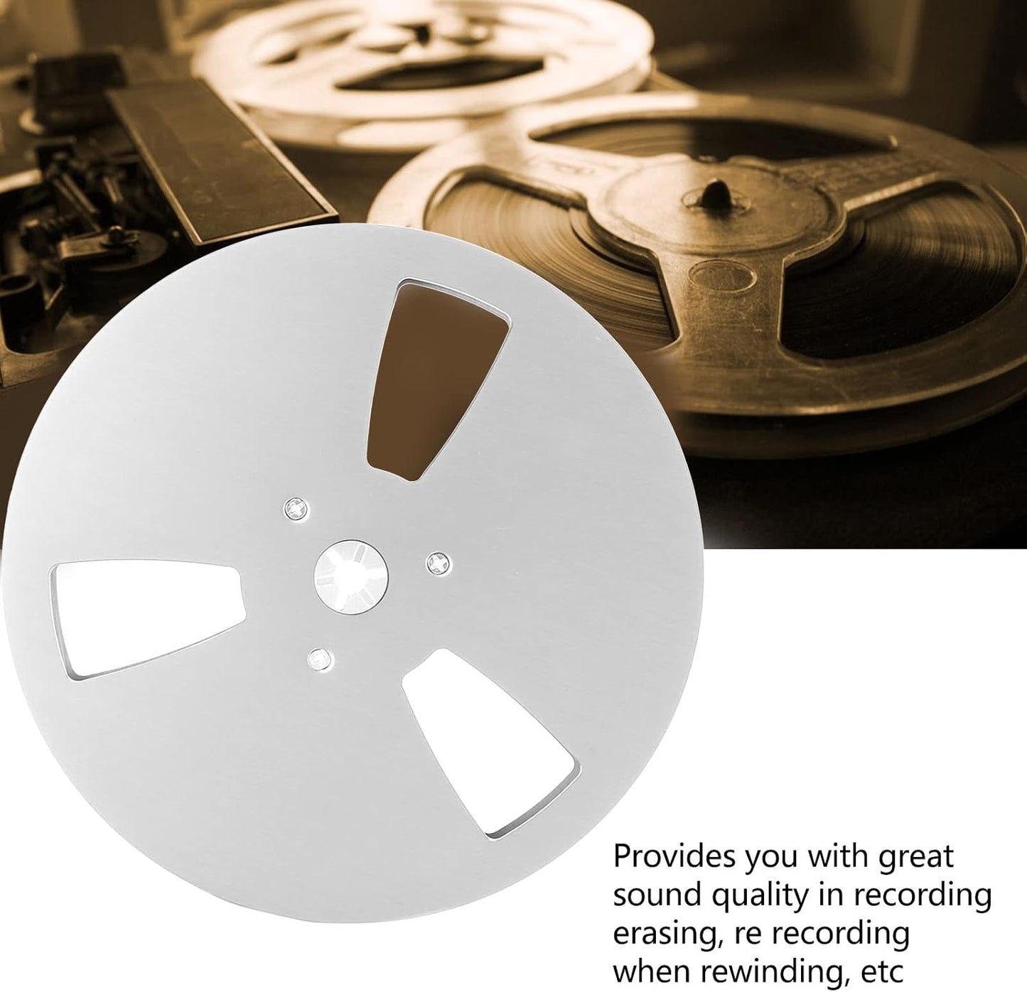 1/4 7 Inch Empty Tape Reel, Open Reel Audio Aluminum Alloy Takeup Reel for TEAC, Universal Open Reel Sound Tape Empty