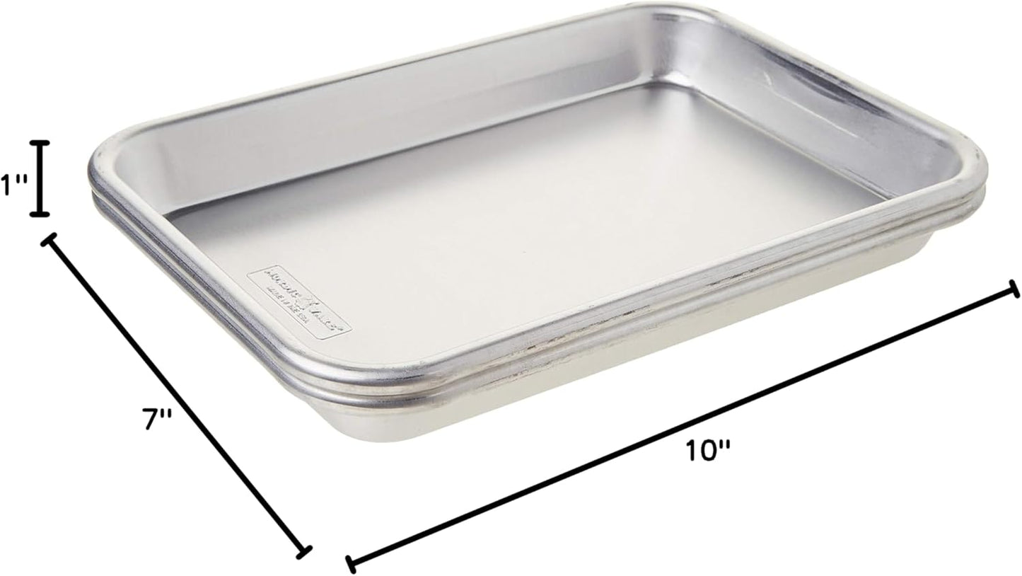 Nordic Ware Naturals Eighth Sheet Baking Pan Set - Durable Non-Stick | 2-Pack
