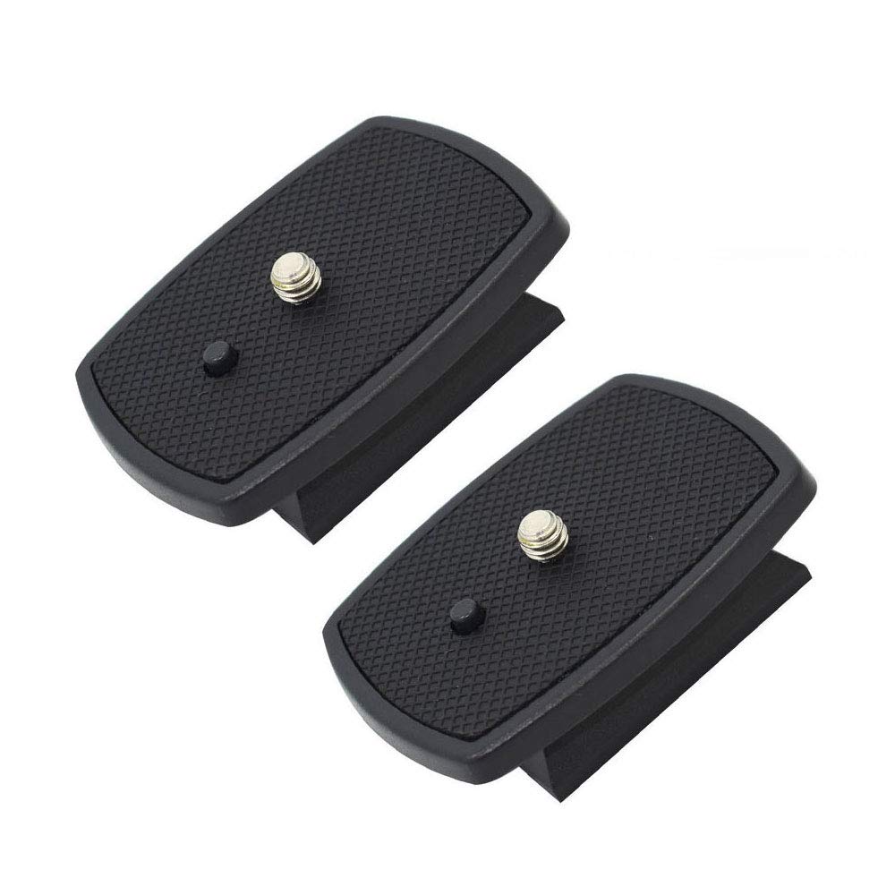 Harwerrel 2 Pack Tripod Quick Release Plate Camera Mount Adapter Replacement for Amazon Basics 60" Velbon CX-444 CX-888 CX-460 CX-460mini CX-470 CX-570 CX-690 DF-50 VCT-D580RM VCT-D680RM VCT-R640