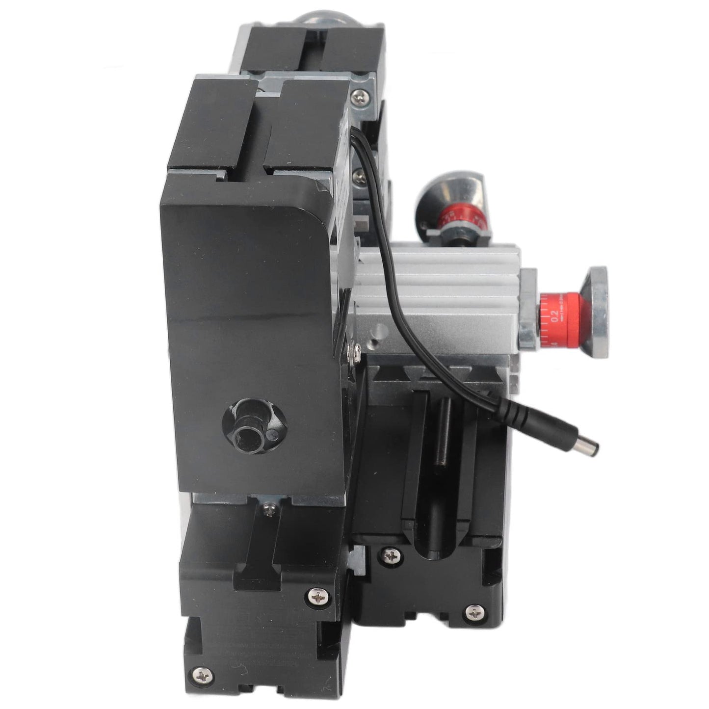 Mini Metal Lathe Machine, 12VDC 60W 12000RPM High Power Micro Lathe with Drill Chuck for Woodworking and Soft Metal Processing