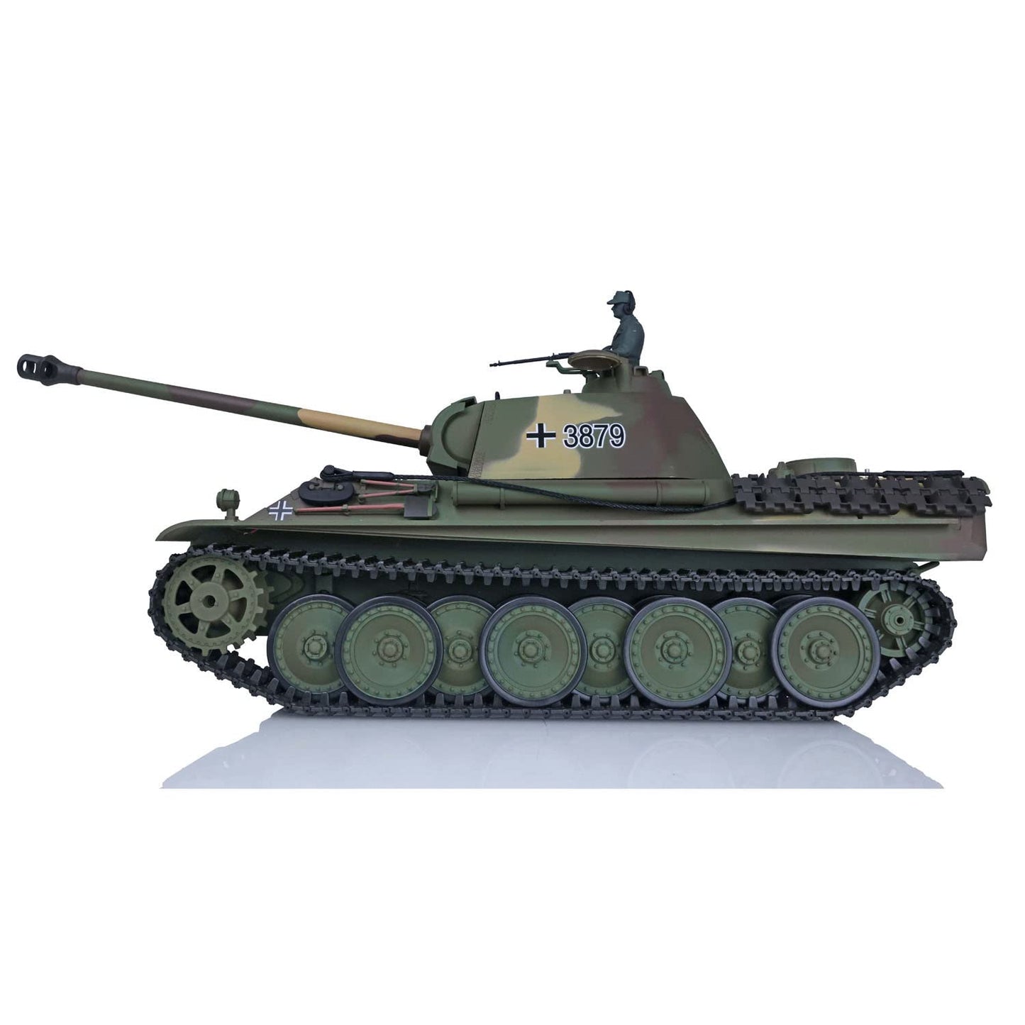 TOUCAN RC HOBBY US in Stock 2.4G Henglong 1/16 Scale 7.0 Plastic German Panther G RTR RC Tank Model 3879 (3879 Plastic Version) BB Airsoft that Shooting BB Bullets