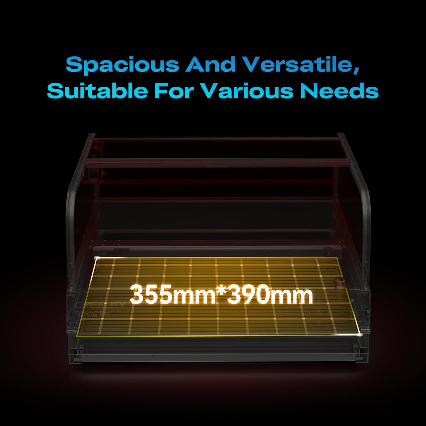 Falcon2 Pro S 40W Enclosed Laser Engraver with Air Assist, Built-in Camera, Class 1 Laser Cutter and Engraver Machine for Wood, Metal, Batch Prodcuction, Engraving Area 355 * 390mm