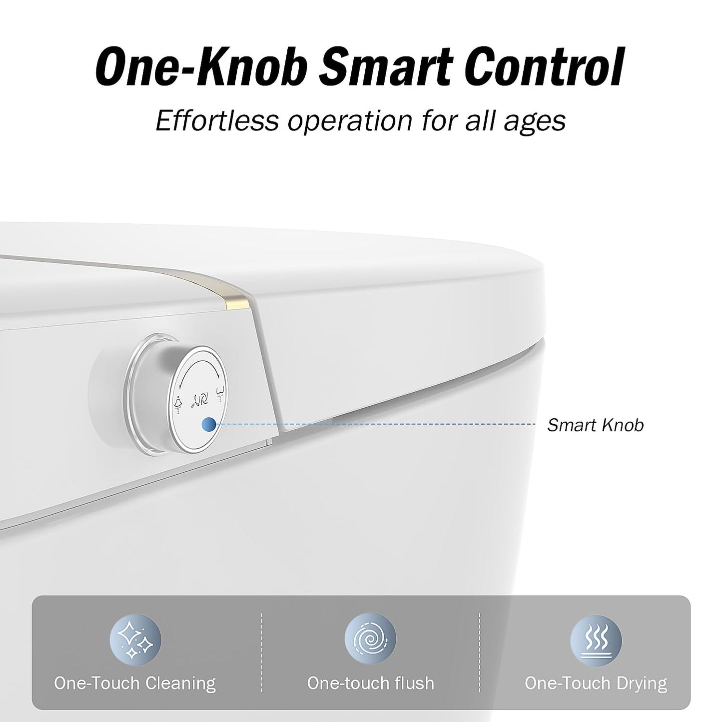Smart Toilet with Bidet Built In, Heated Seat, Tankless Modern Elongated Electric Toilet with Warm Water Wash, Air Dryer & Dual Auto Flush, LED Display & 1000g MaP Flush, 1.28 GPF