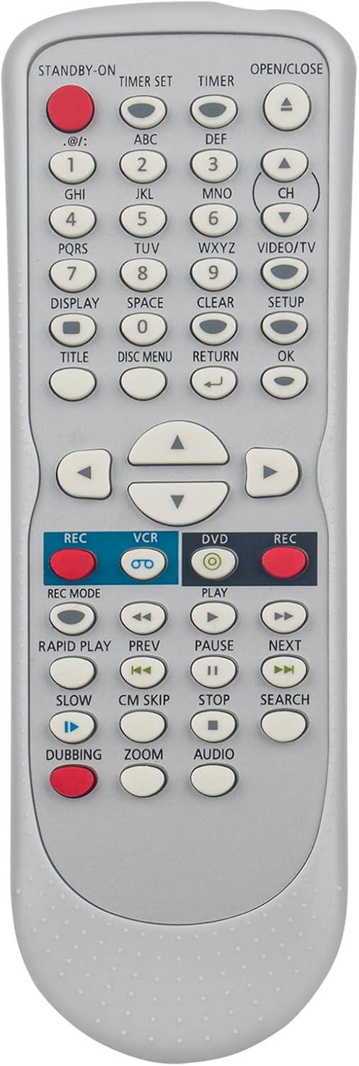 ECONTROLLY NB654 NB654UD SV2000 WV20V6 PY90VG Replaced Remote Control fit for Funai VCR/DVD Player Recorder