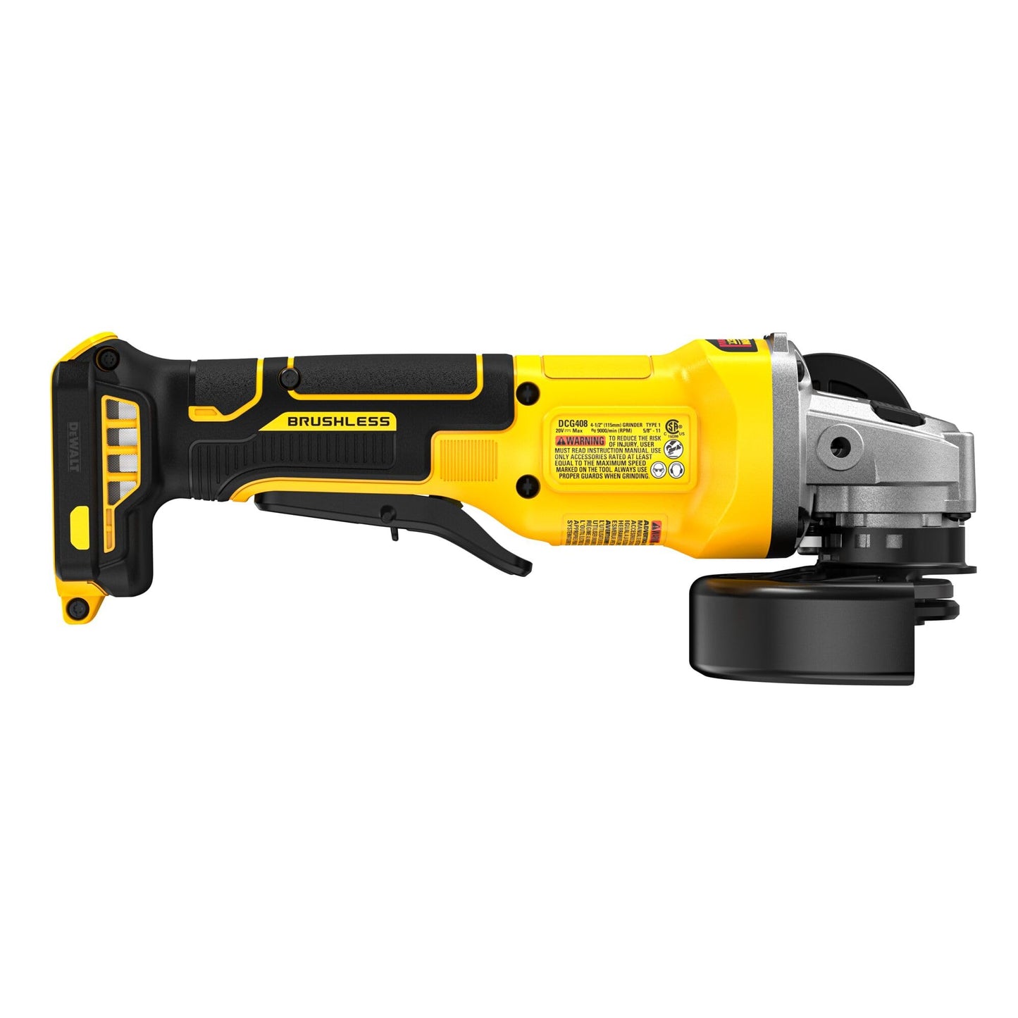 DEWALT 20V MAX Cordless 4 1/2 Inch Paddle-Switch Grinder, Bare Tool Only (DCG408B)