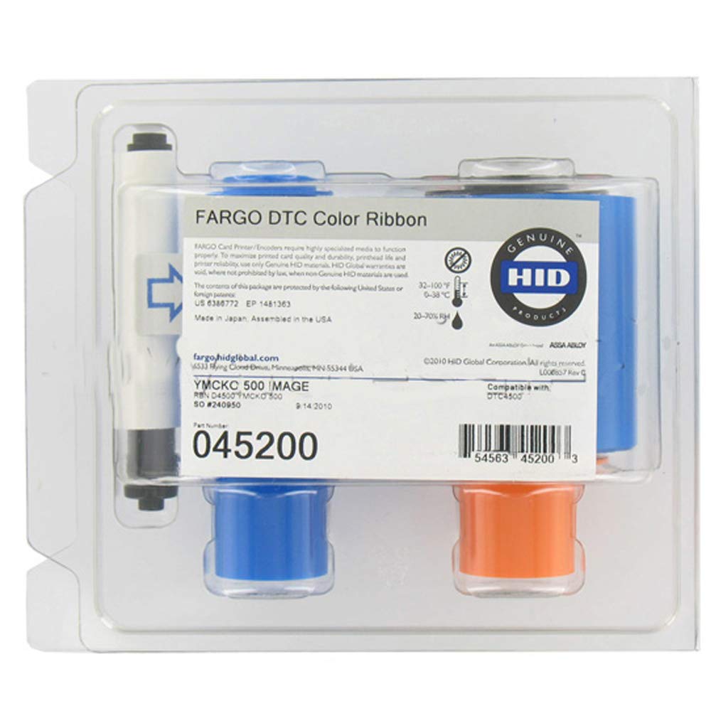Fargo 45200 YMCKO Color Ribbon for Model DTC4500e Printer