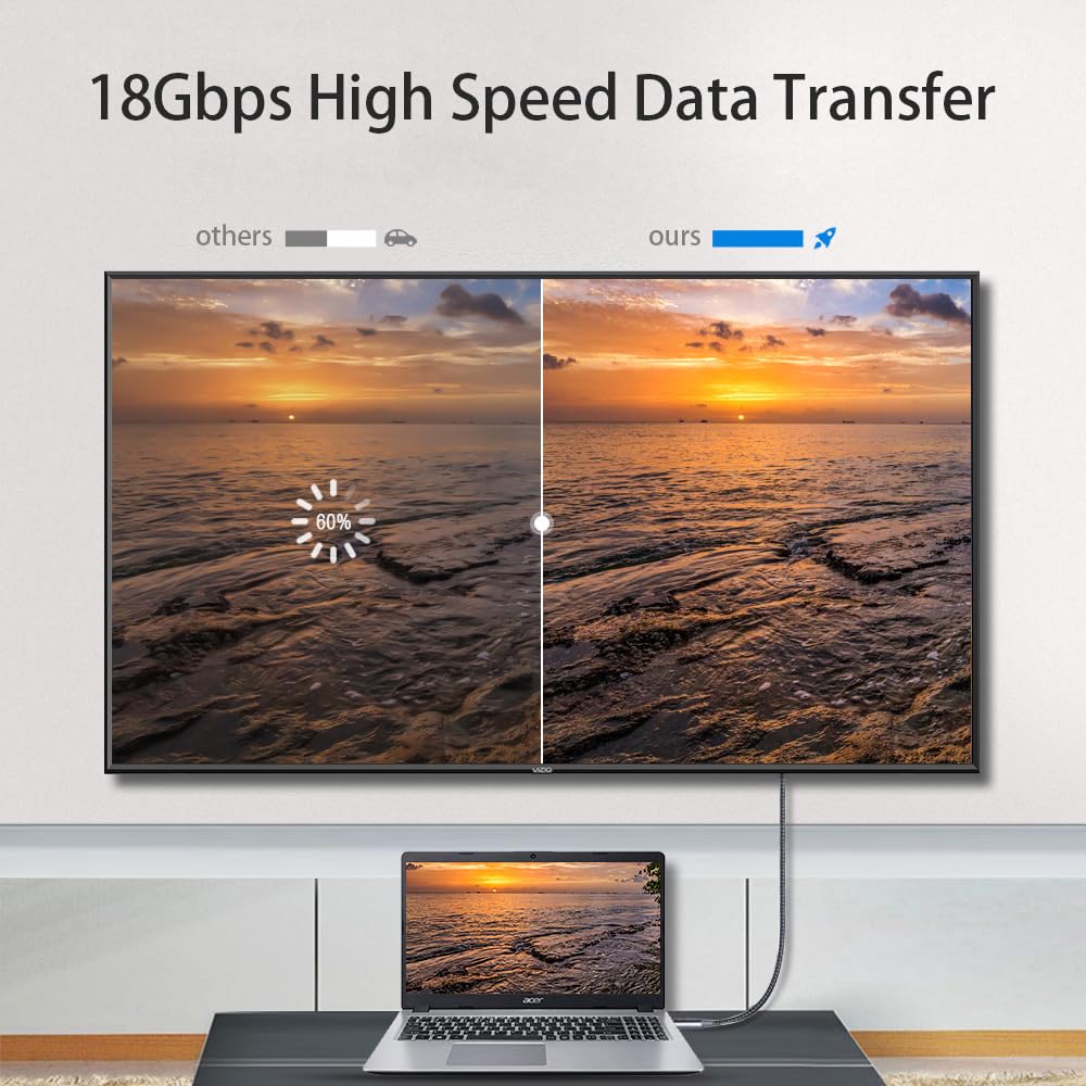4K 30 9m, 2.0 4K@60Hz, 2160p, 3D, 2.2 PS5, LEADSTAR HDMI Cable ft / High Speed HDMI Cord Braided | Ultra HD, ARC, HDR