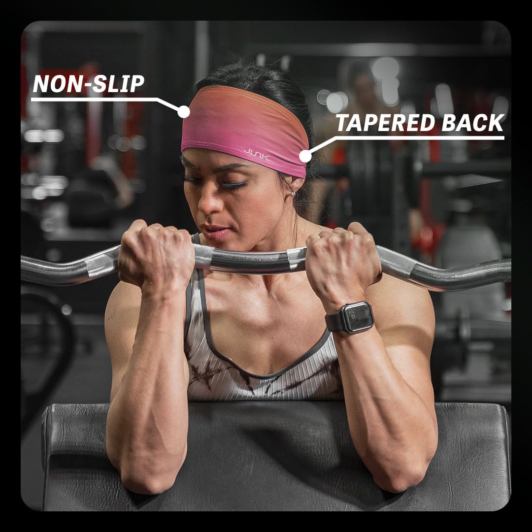 JUNK Brands Big Bang Lite Headband - Moisture-Wicking, Performance Fabric, Non-Slip, Sports Sweatband for Men & Women - One Size - Mistly Mountains