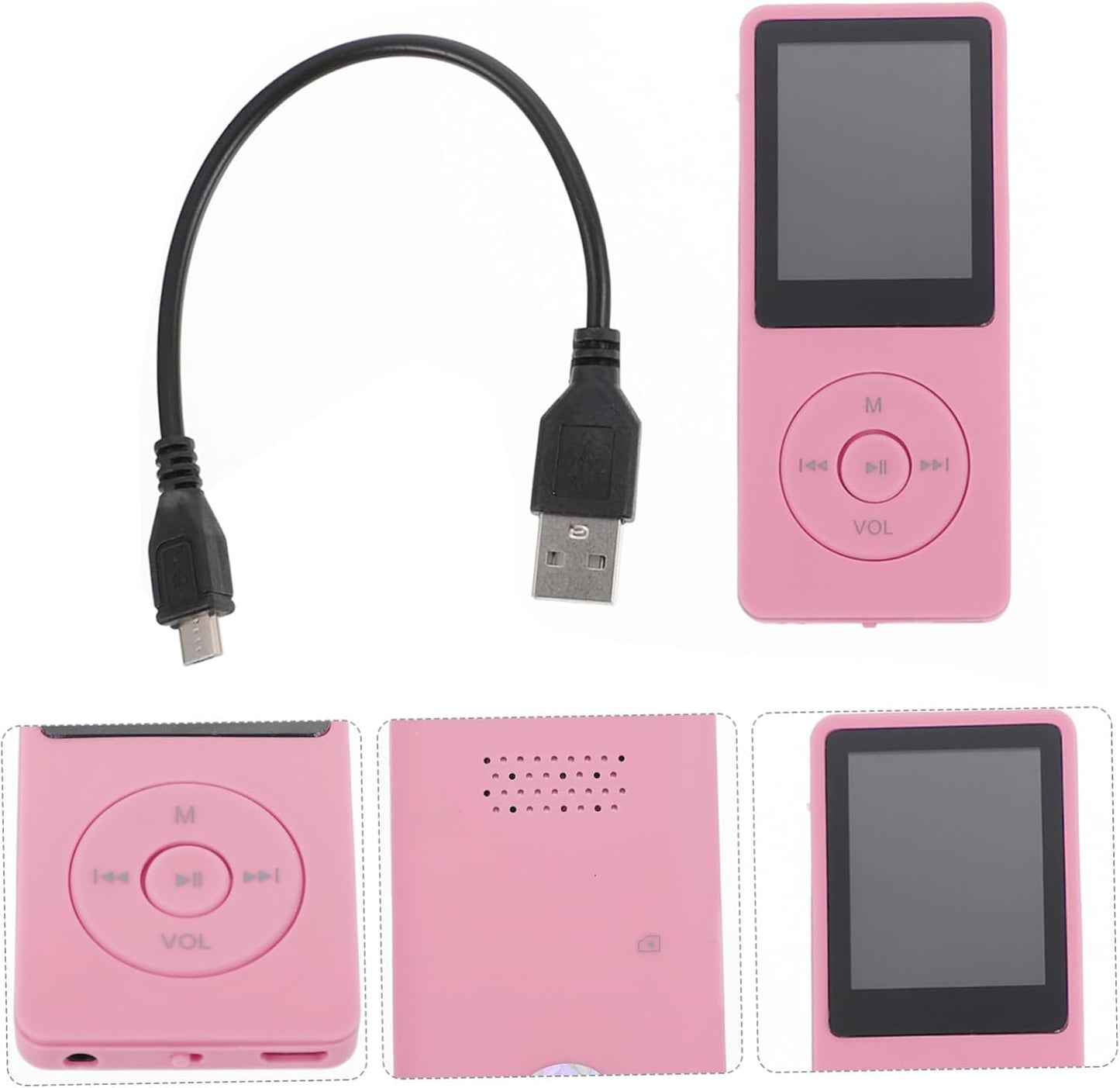 COOLHIYA Lossless Sound Player with Screen Portable Media Player for Students Supports Amv Formats Easy USB Transfer