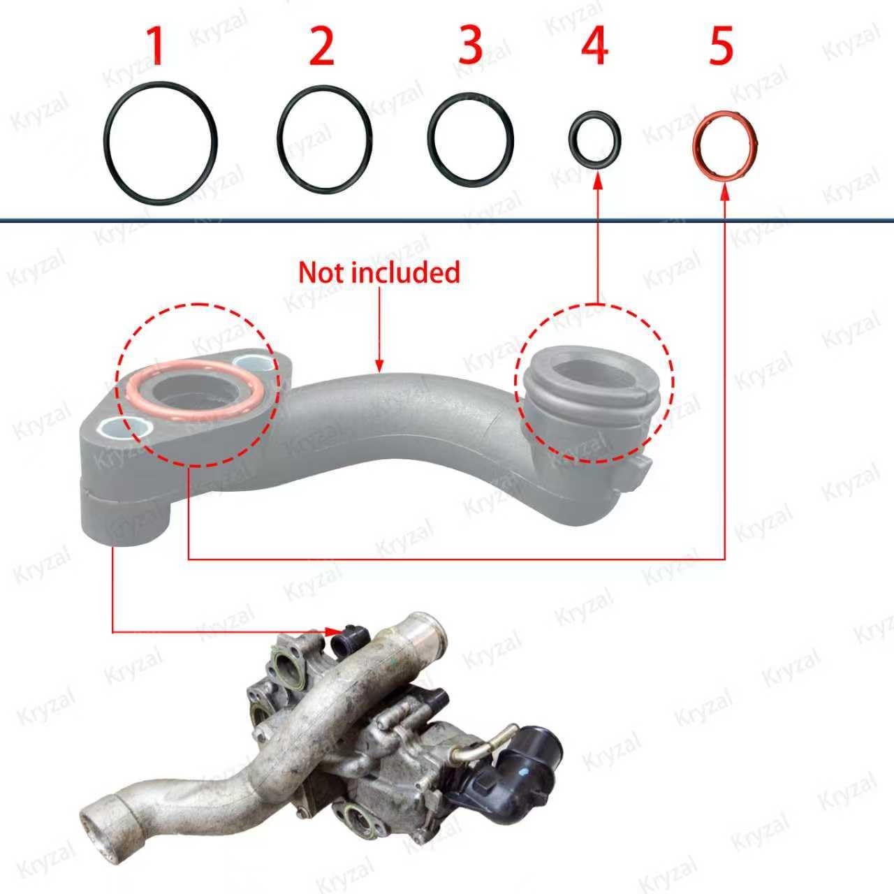 Oryzena Engine Water Pump with Seal Kit Compatible with Ram 1500 Classic DS 2014-2019, For Jeep Grand Cherokee WK2 2014-2019, 3.0L Eco Diesel/turbo V6 Replaces# 68211202AB 68211202AA 43127BH US8161