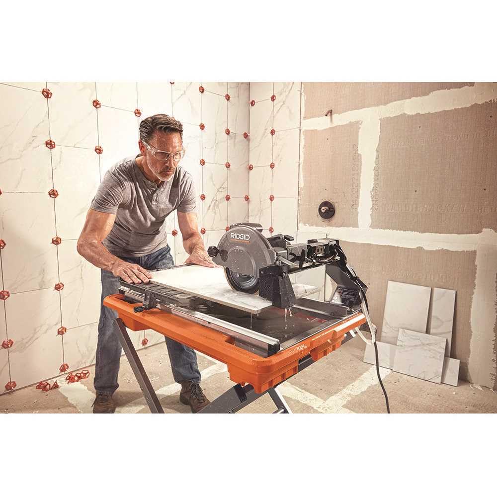 9-AMP 7 in. Blade Corded Wet Tile Saw with Stand