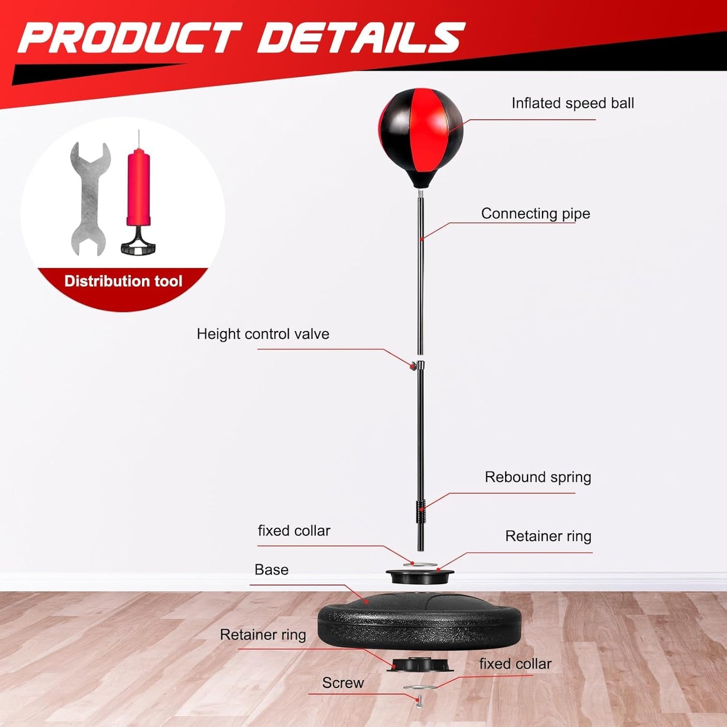 Punching Bag for Kids 3-8 Years Old, Kids Boxing Bag Set with Gloves & Adjustable Stand, Sports Toy for Boys