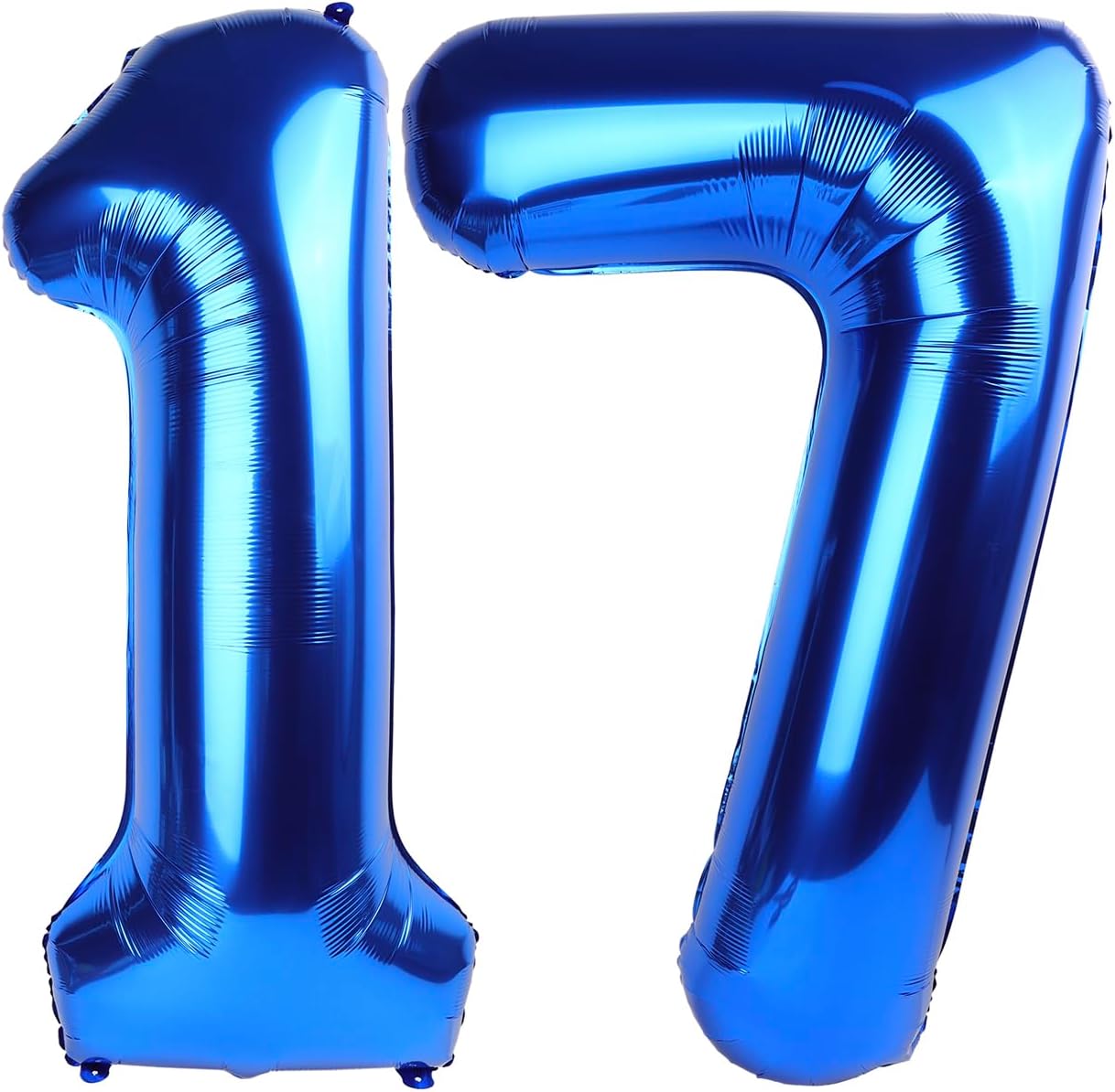 Number 17 Balloon - 40 Inch Dark Blue Foil Decoration for 17th Birthday & Anniversary Celebrations