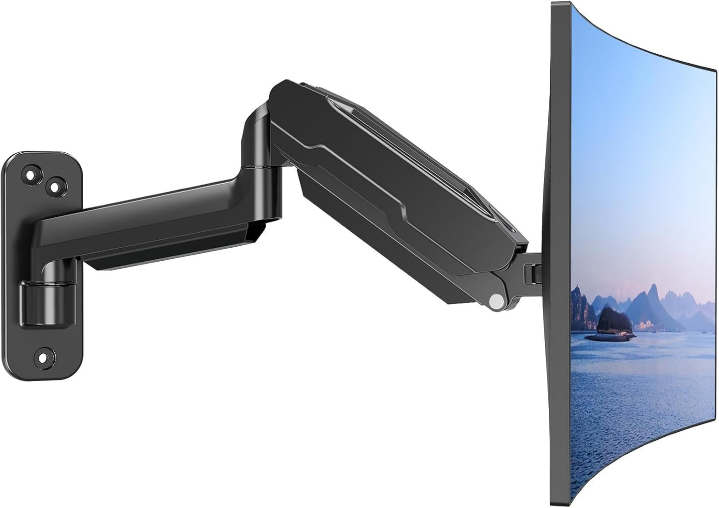 LIFTGO 32 Inch 19.8lbs, 75x75, 100x100, Wall Mount Monitor Arm for Max Computer Screens, Height Adjustable Single