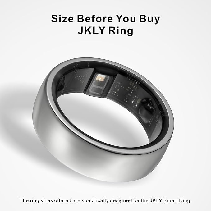 Smart Ring, Activity Trackers, Sleep Ring, Fitness Tracking, Stress Tracker, Heart Rate, Meditation, Temperature, Respiratory, No App Subscription, Women, Men, iOS, Android (Silver, 11)