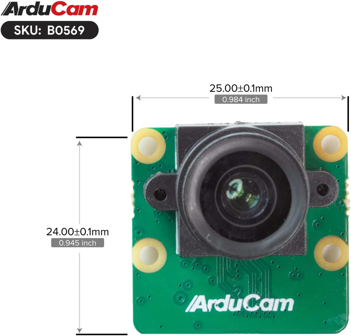 Arducam 4K IMX415 M12 15-15pin, 15-22pin for Raspberry Pi Camera, Low Light Camera Module with Lens, Ribbon Cable
