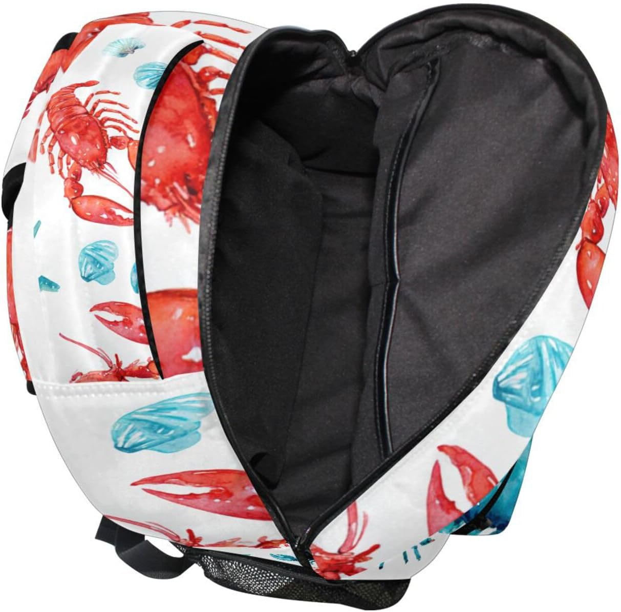 Krafig Backpacks Backpack Daypack Watercolor Cute Lobsters Crabs Boys Girls Kids School Bookbag, School Bag Travel