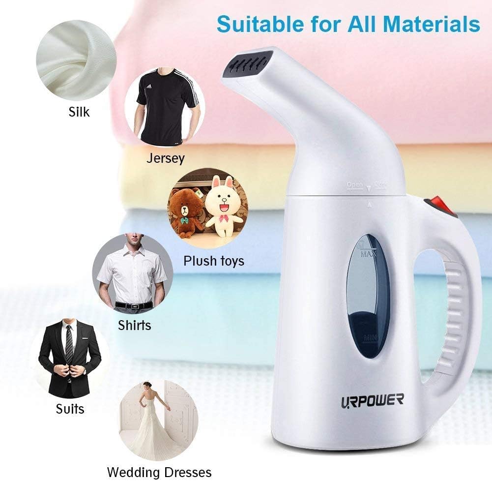 URPOWER Portable Handheld Clothes Steamer - Fast Heat-Up, High Capacity for Home & Travel