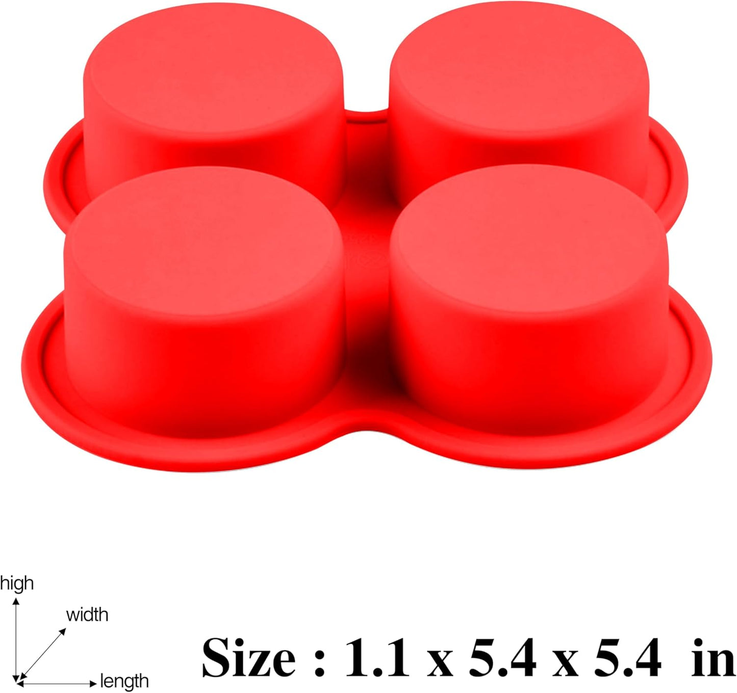 Skiennix Air Fryer Egg Bite Molds - 4-Cup Silicone Baking Pans for Muffins & Frittatas | 5.3 x 5.3 Inch (2 Pack)